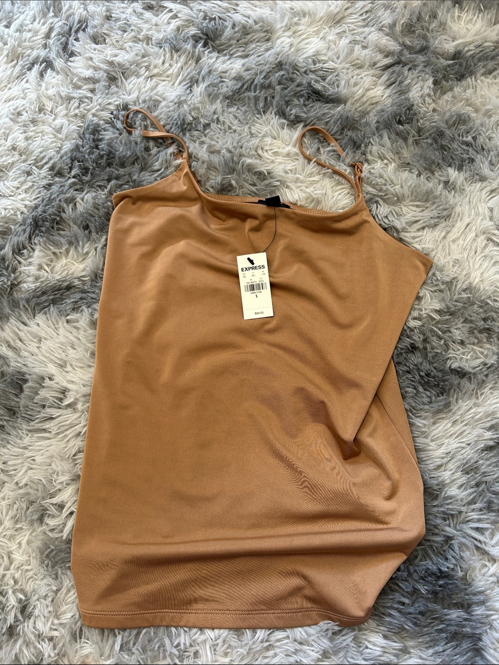 🆕Express Body Contour Spandex Camisole in Camel Tan